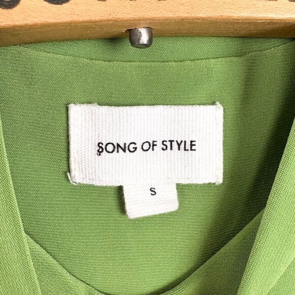 Song of Style Womens Green Sleeveless Mock Neck Tank Top Small - Picture 4 of 4